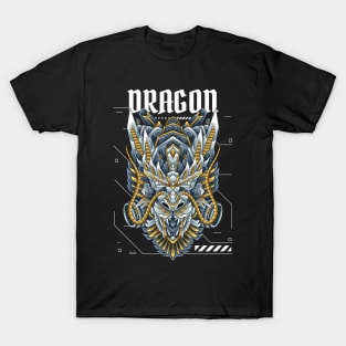 Dragon Mecha Silver T-Shirt